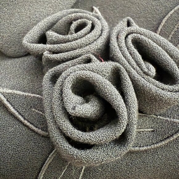 Escada black wool flower aplique blazer size 42 - Picture 4 of 11